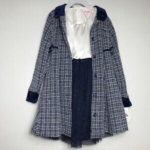 Nanette kids dress with the outer tweed coat